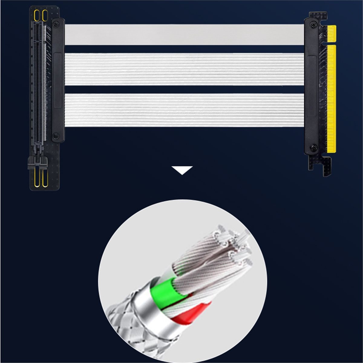 Pcie 5.0 Gpu Riser Cable - สายต่อขยาย HDL PCIe 5.0 X16 สำหรับ