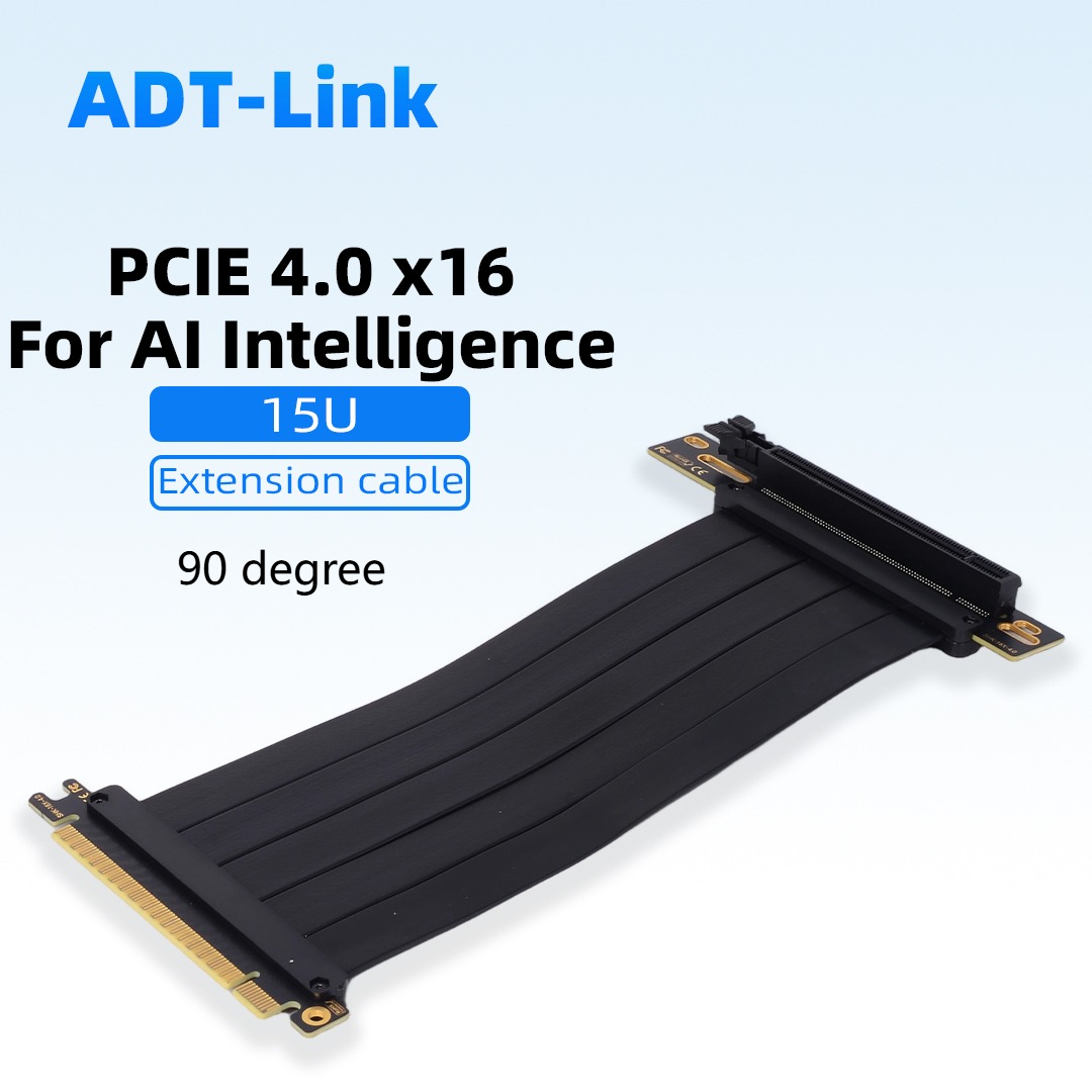 Pcie 5.0 Gpu Riser Cable - PCIE 4.0 X16 การ์ดกราฟิกสายอะแดปเตอร์ต่อขยาย 90 องศา