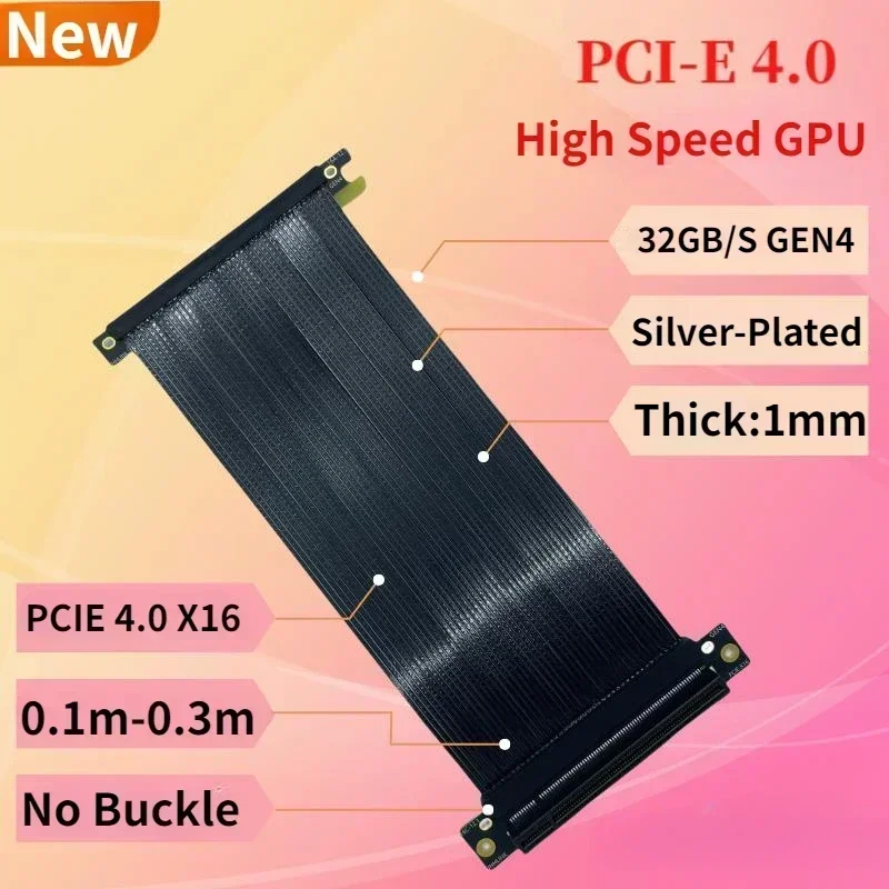 สายต่อขยายการ์ดจอ PCIe 4.0 x16 - Itx Gpu Riser Pcie 4.0 16X บทวิจารณ์และราคา